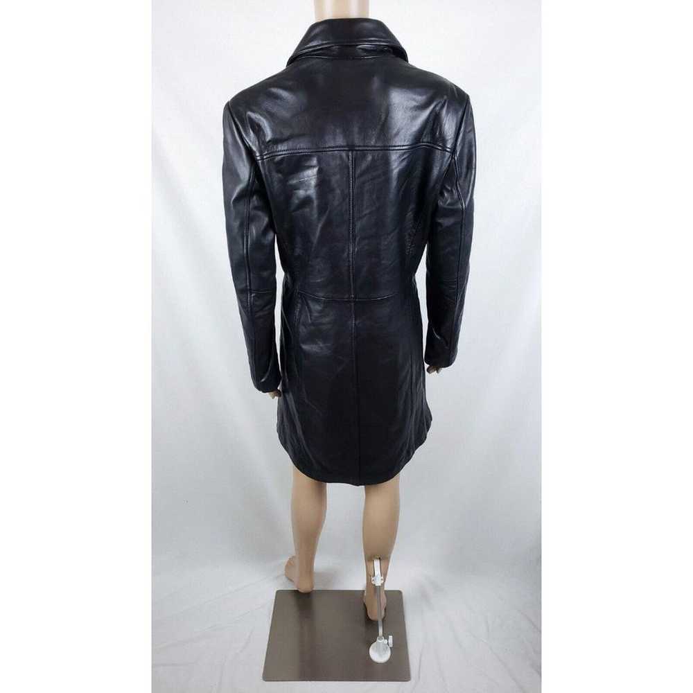 Katiana Couture Leather Jacket Womens M Black Lon… - image 8