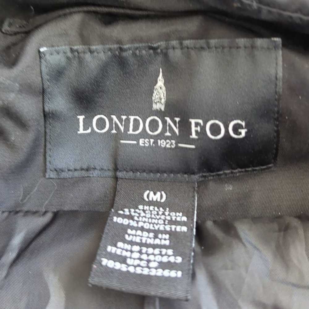 London Fog Women's Black Longer Hooded Belted Tre… - image 4