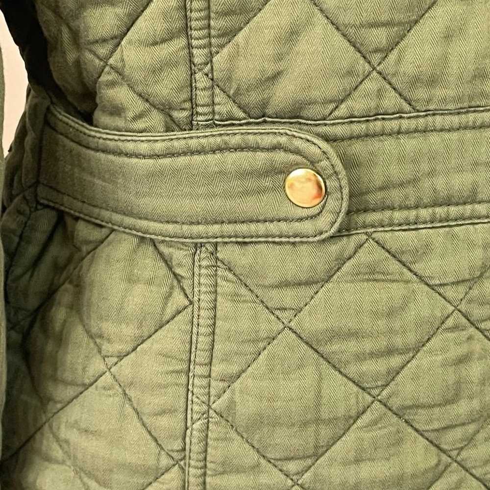 Women’s J.Crew Green Quilted Downtown Field Jacke… - image 6