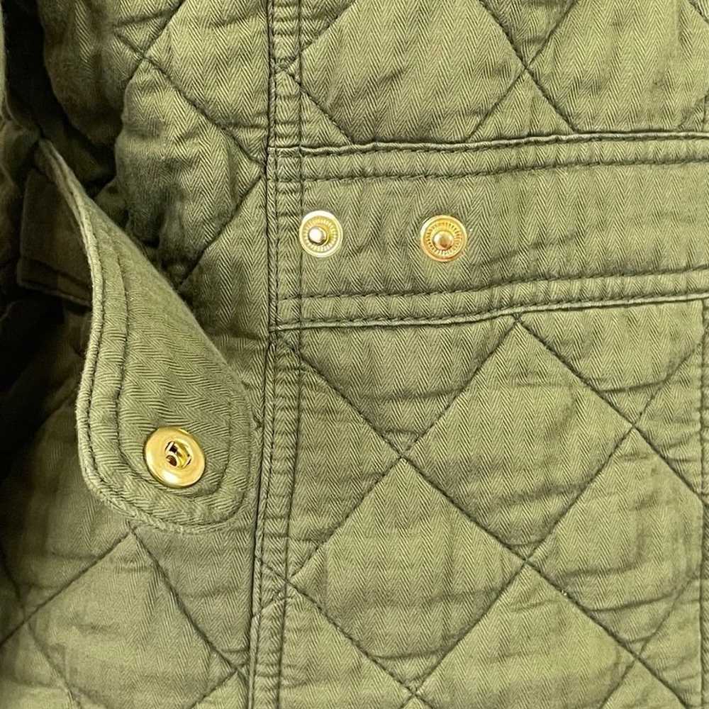 Women’s J.Crew Green Quilted Downtown Field Jacke… - image 7