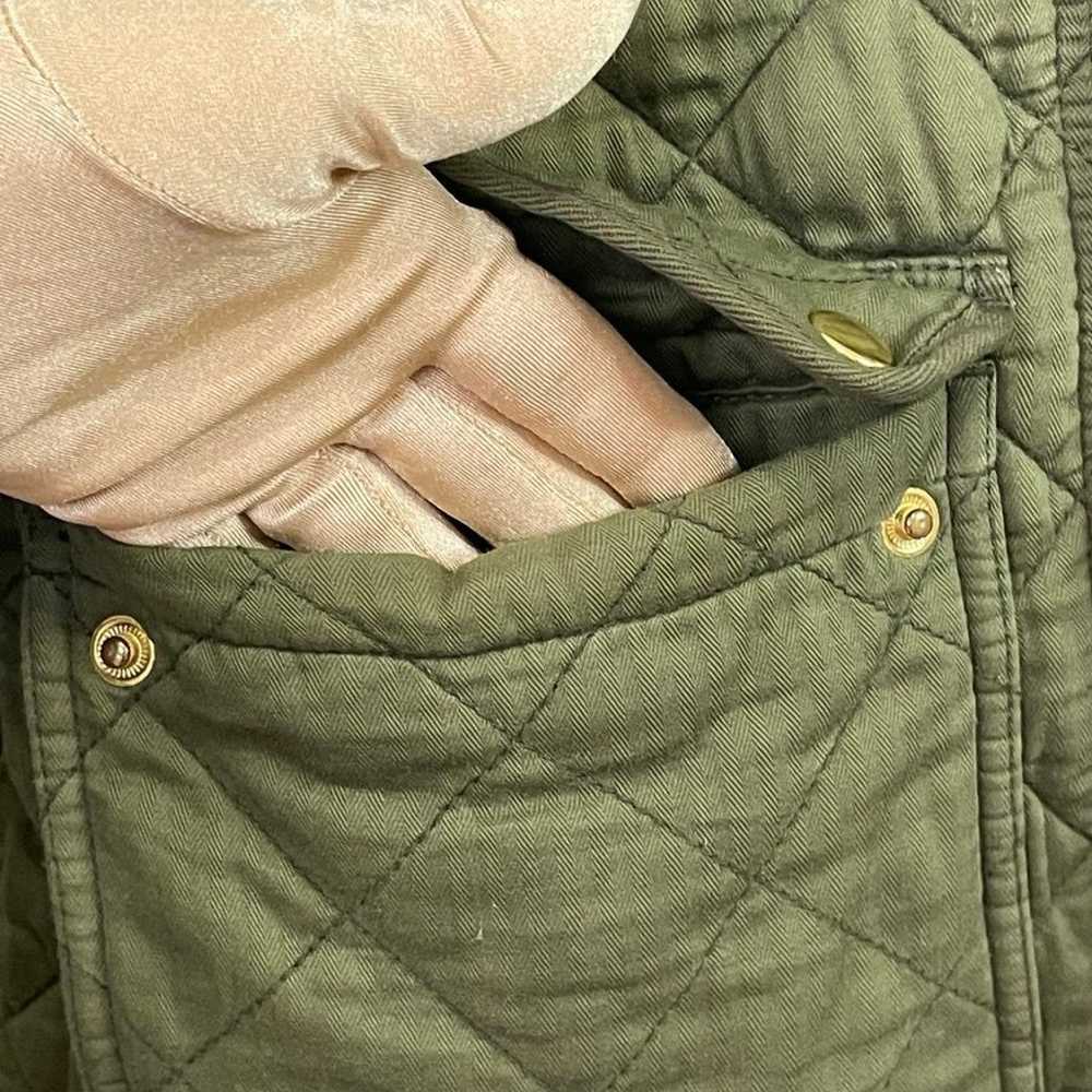 Women’s J.Crew Green Quilted Downtown Field Jacke… - image 9
