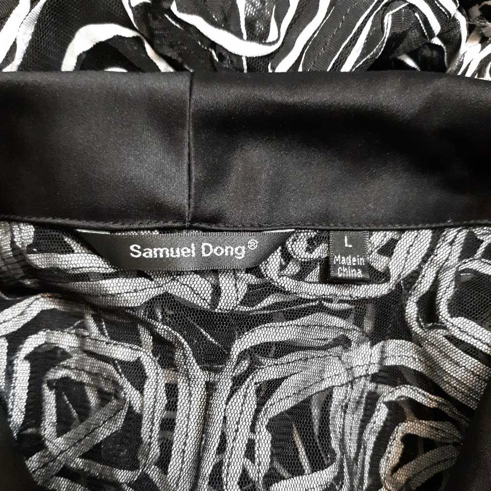 Samuel Dong black/white sheer zip up jacket - image 2