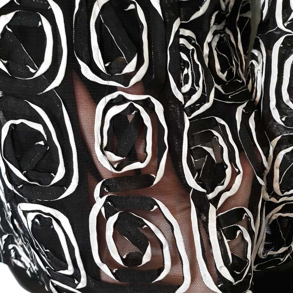 Samuel Dong black/white sheer zip up jacket - image 3