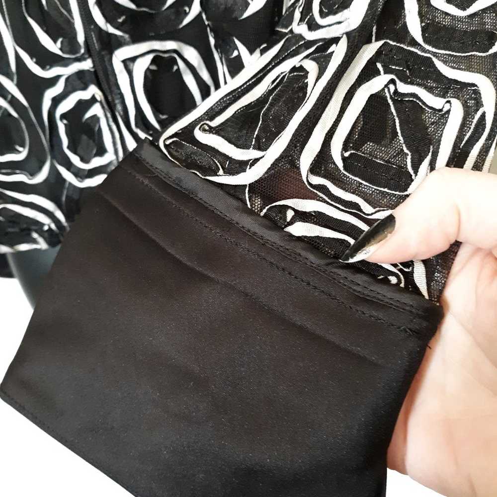 Samuel Dong black/white sheer zip up jacket - image 6