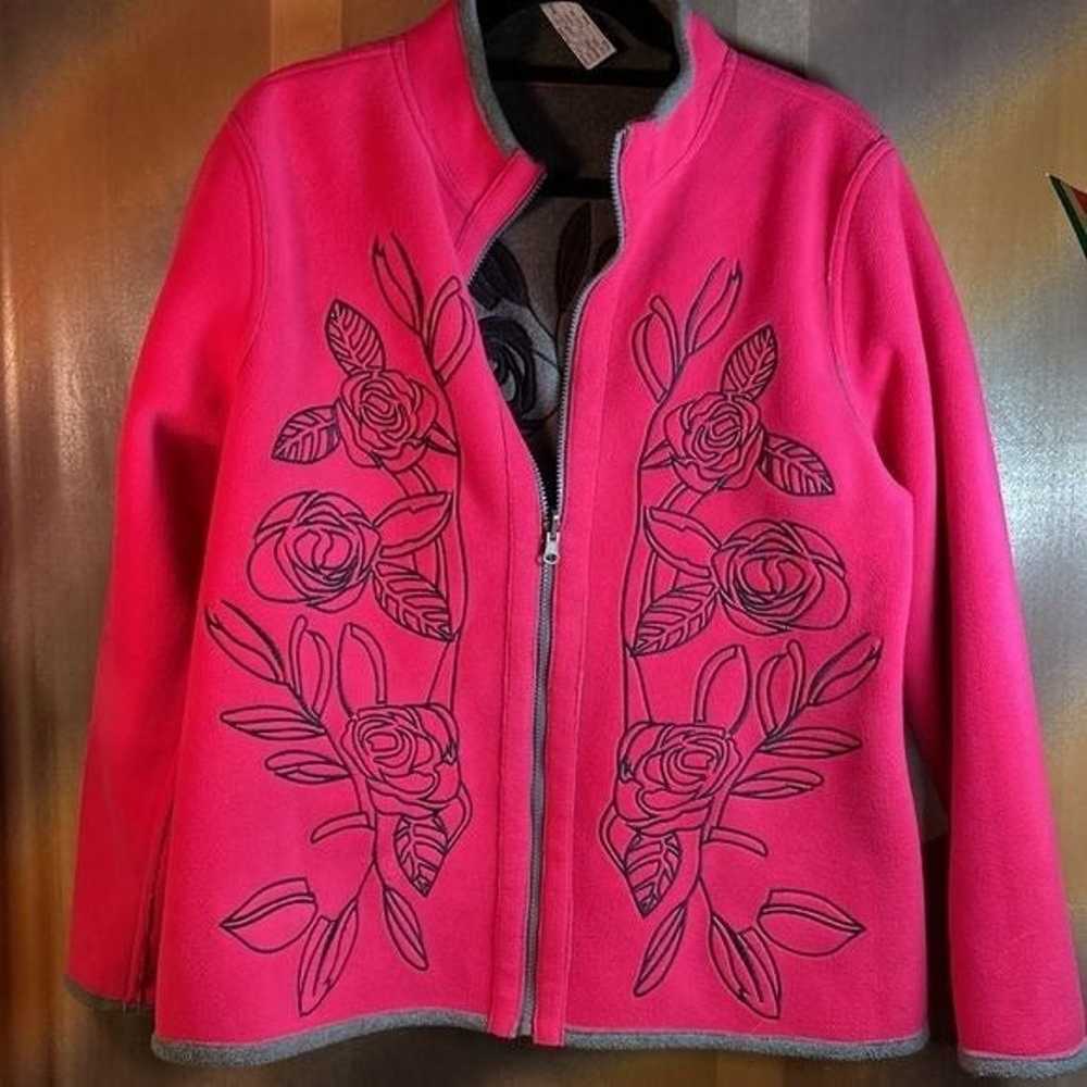 Susan Graver reversible fleece jacket. Hot pink a… - image 6