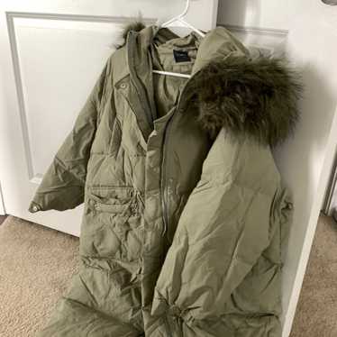 Green down jacket coat puffer - image 1