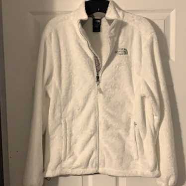 All white furry womens north face