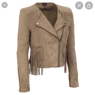 Fate ultra soft suede fringe moto style - image 1