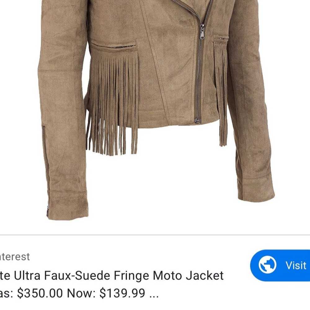 Fate ultra soft suede fringe moto style - image 8