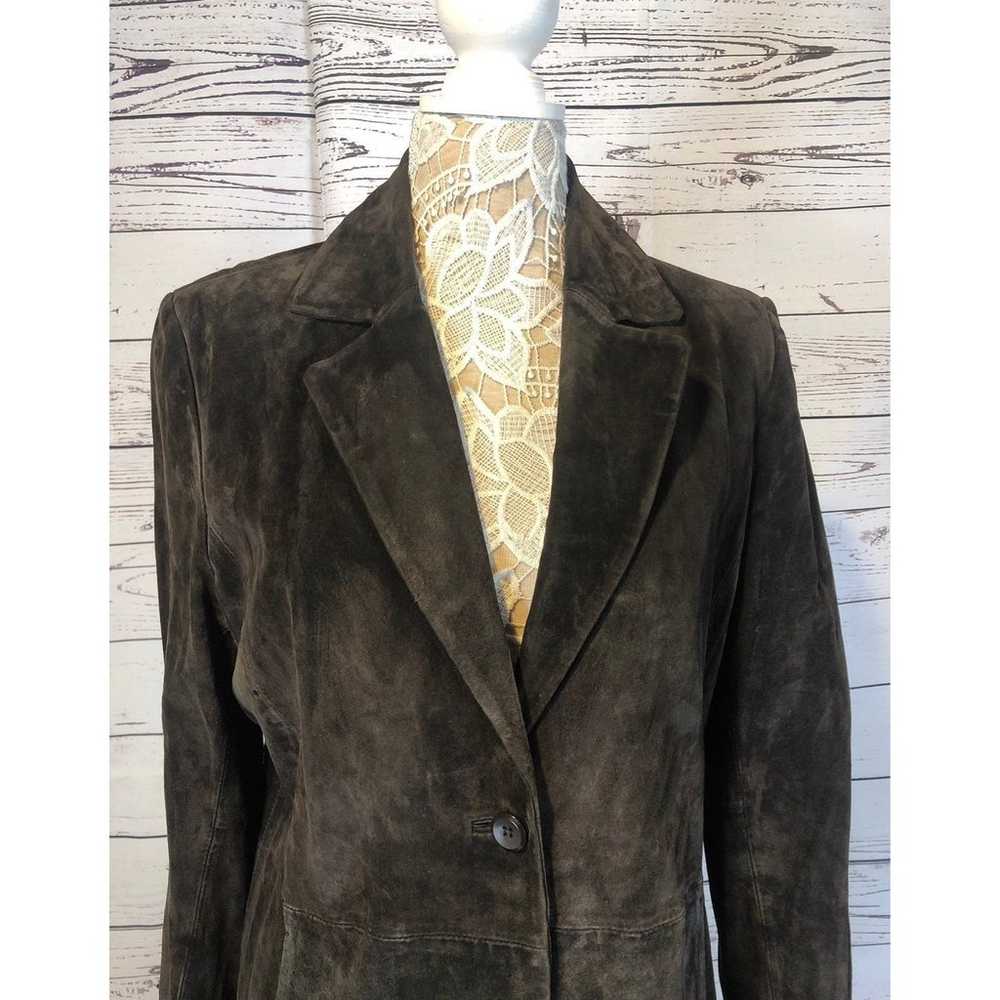 Siena  Brown Leather Suede Jacket size 12 - image 2