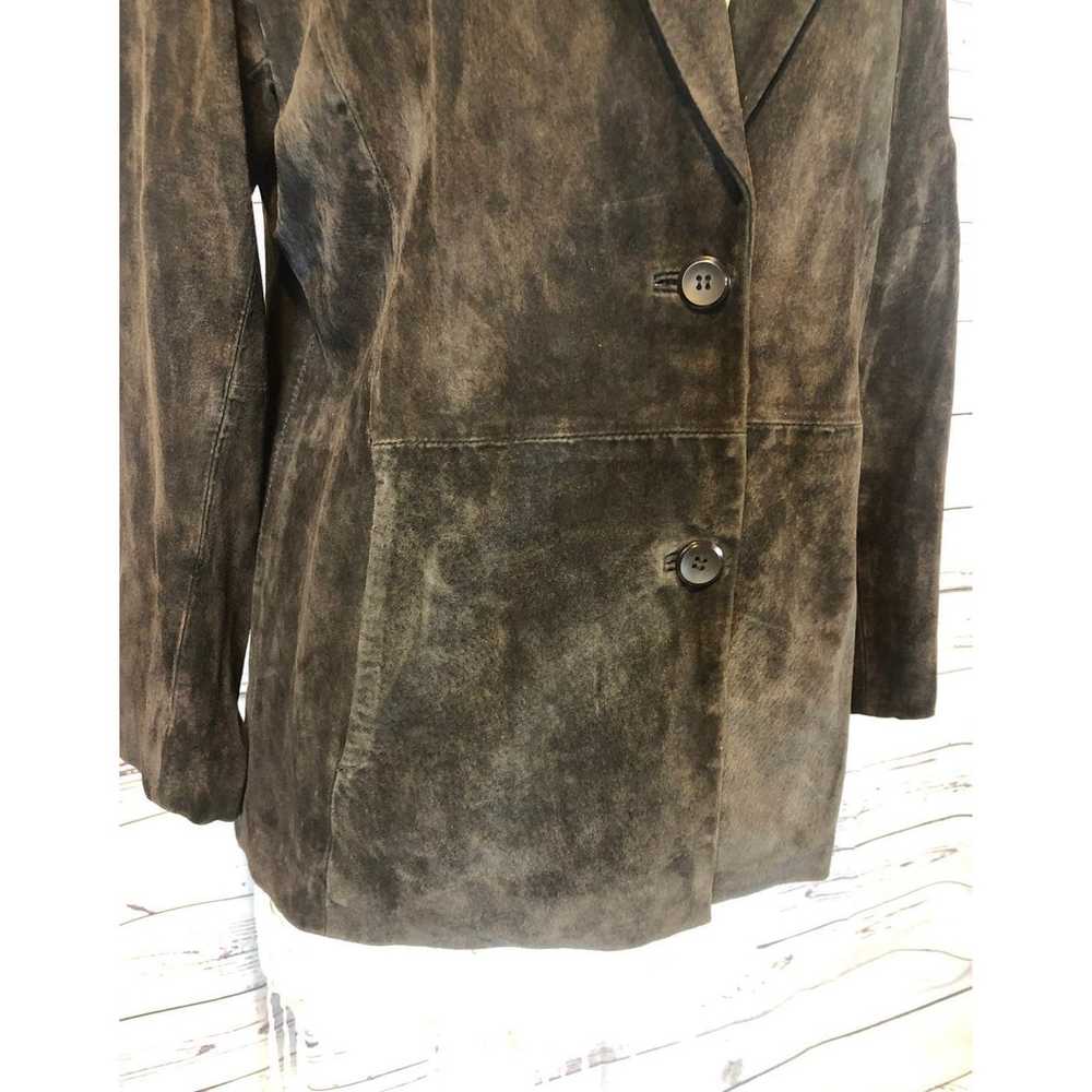 Siena  Brown Leather Suede Jacket size 12 - image 3