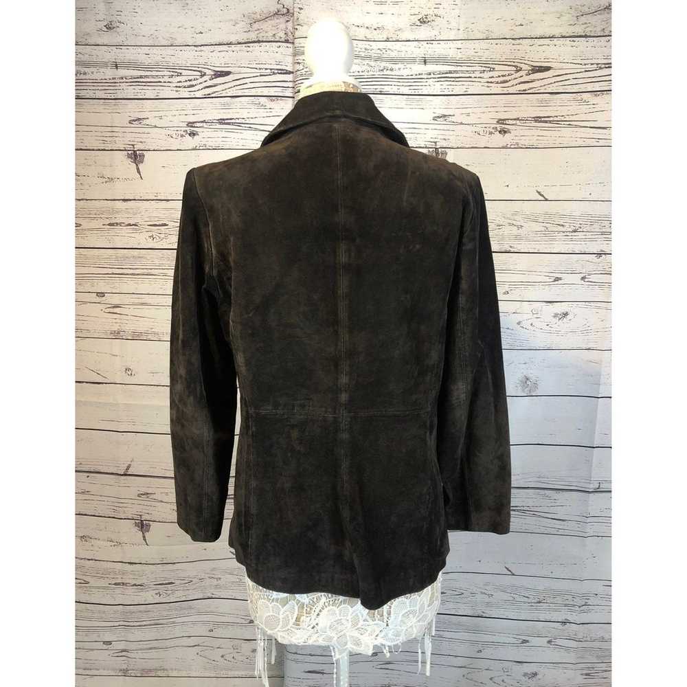 Siena  Brown Leather Suede Jacket size 12 - image 7