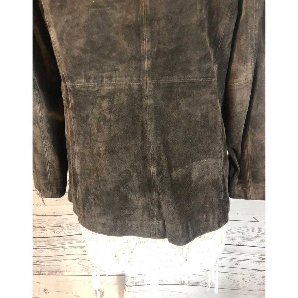 Siena  Brown Leather Suede Jacket size 12 - image 8