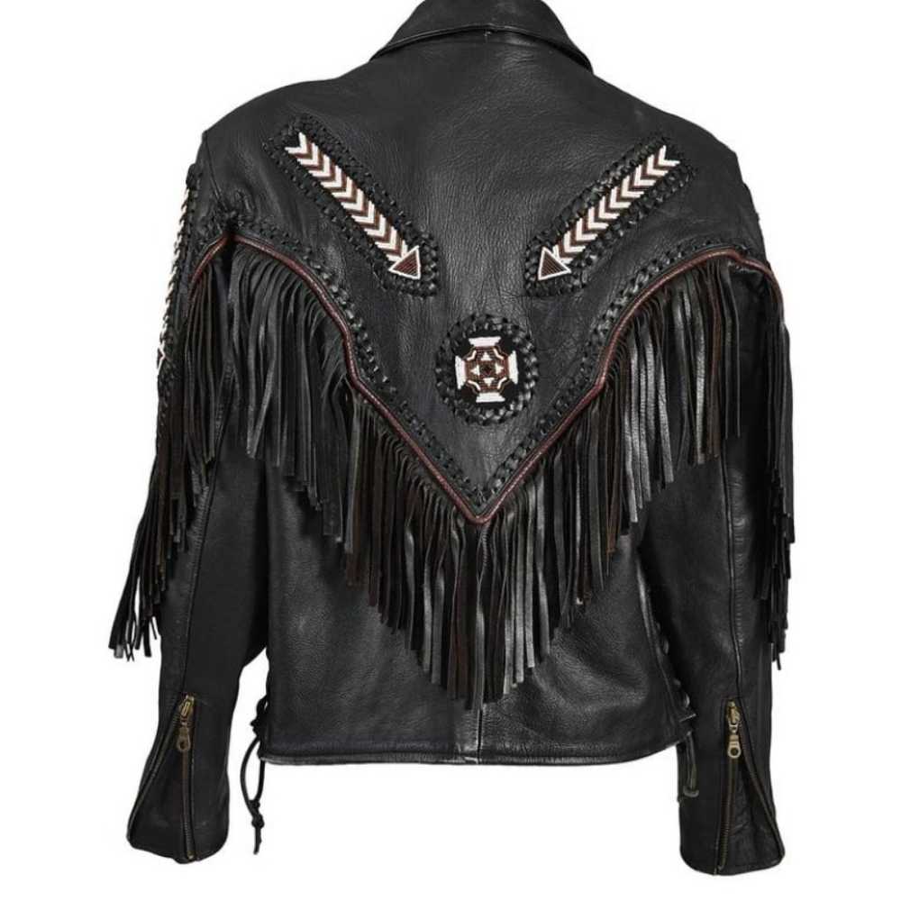 womens leather motorcycle jacket - image 3