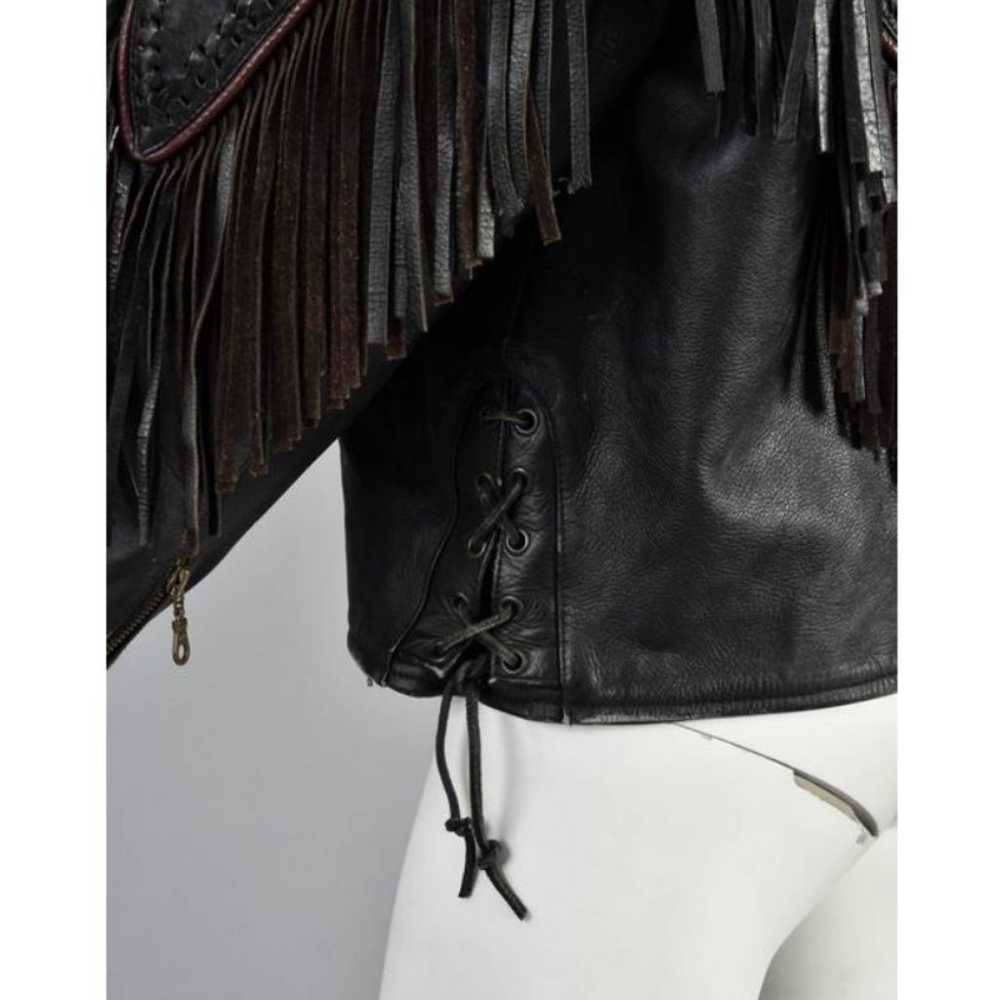 womens leather motorcycle jacket - image 4