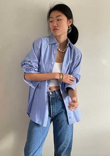 Oversized cotton boyfriend shirt