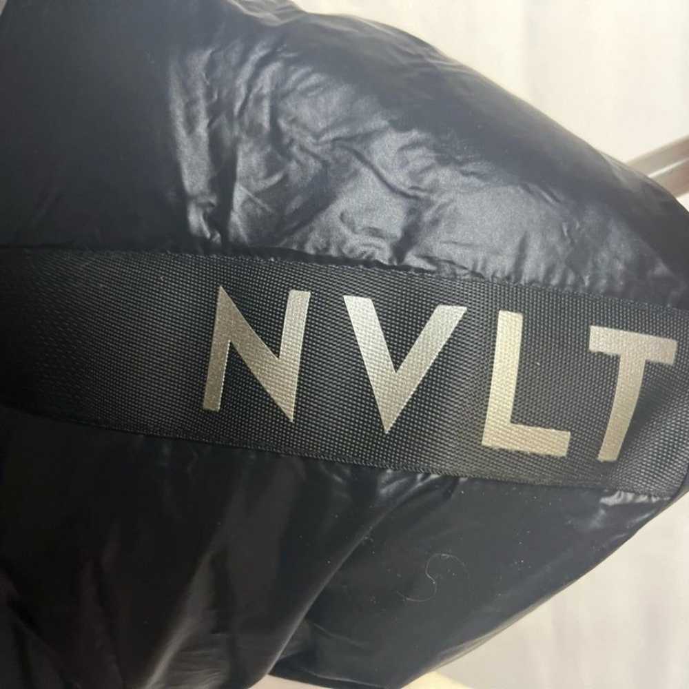 NVLT Women’s Asymmetrical Snap Black Shine Puffer… - image 5