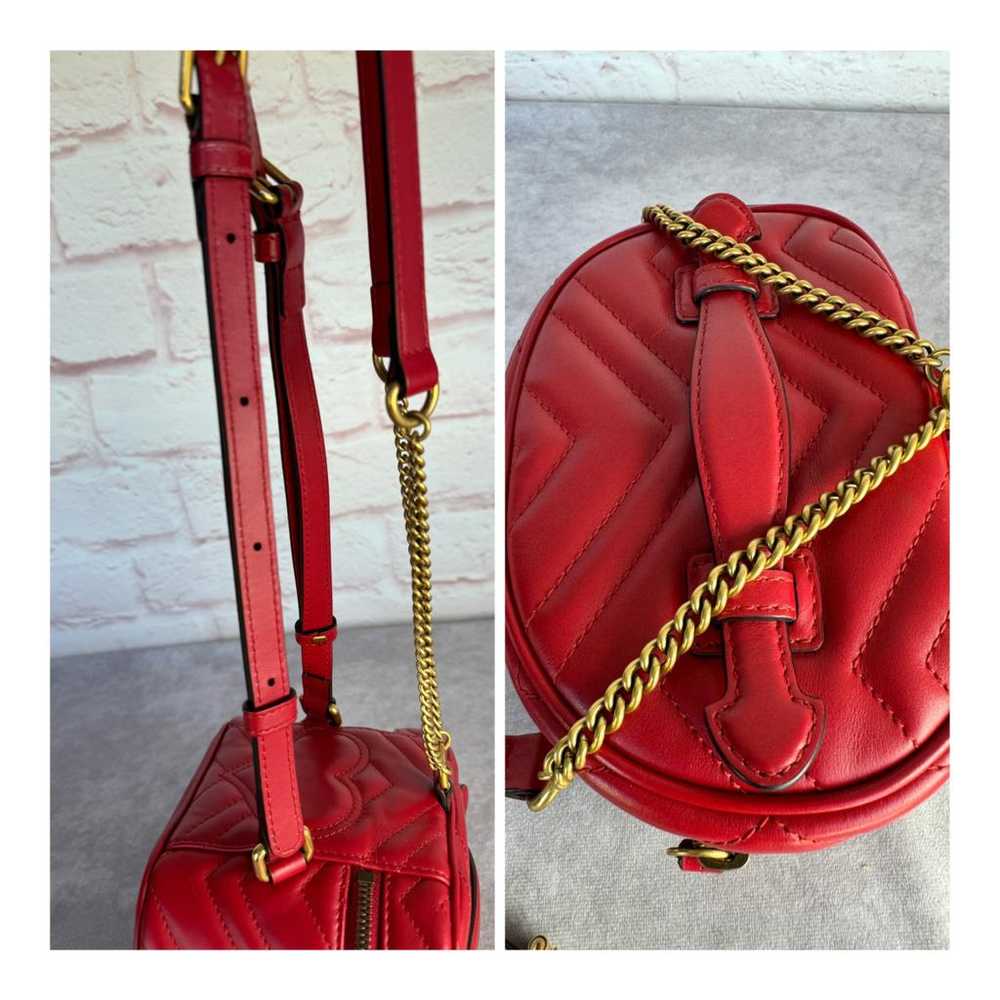 Gucci Marmont leather backpack - image 7
