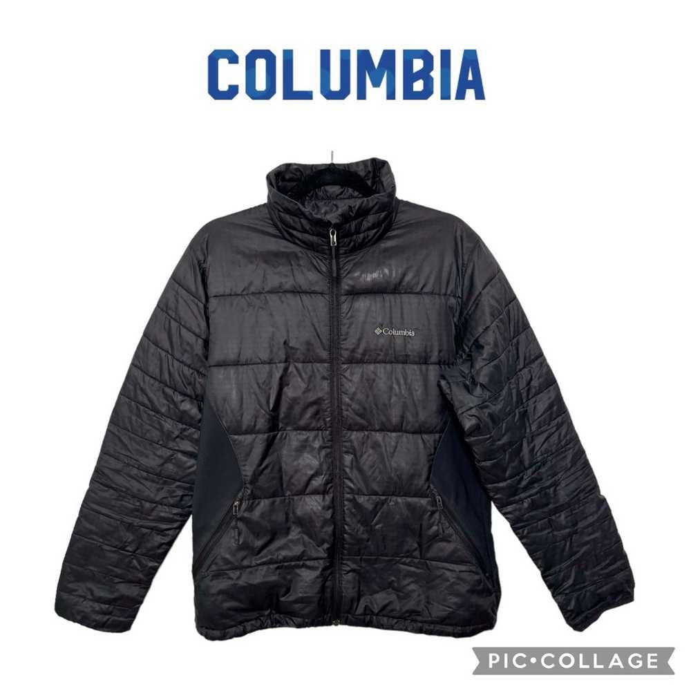 Columbia women full zip black puffer jacket size L - image 1
