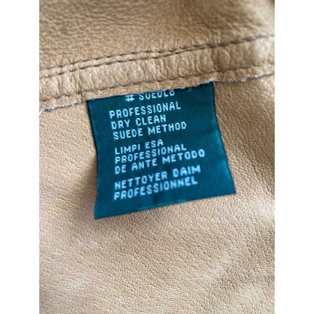 Lauren Ralph Lauren Leather Vest Snap Button Tan … - image 5