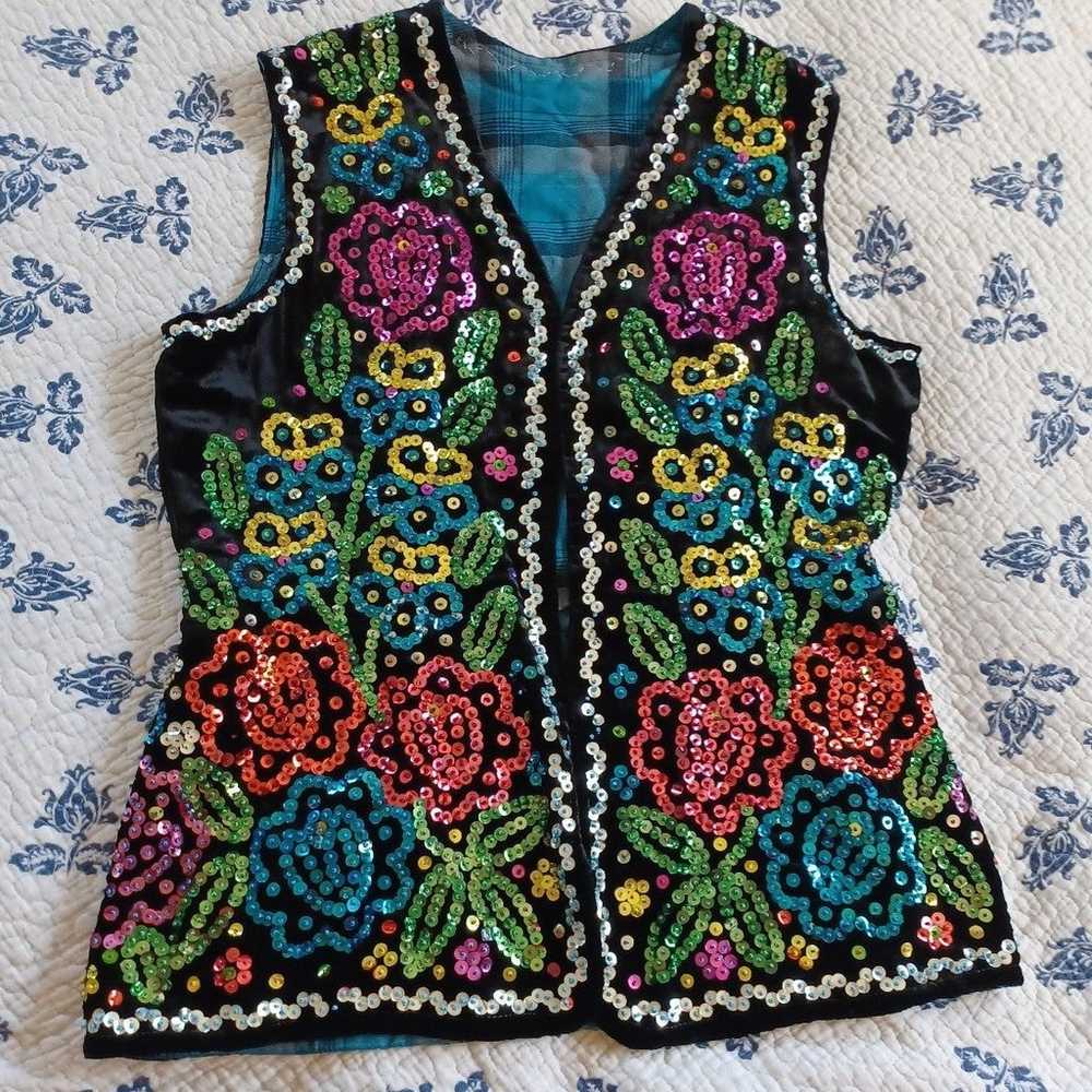 Sequin vintage vest - image 1