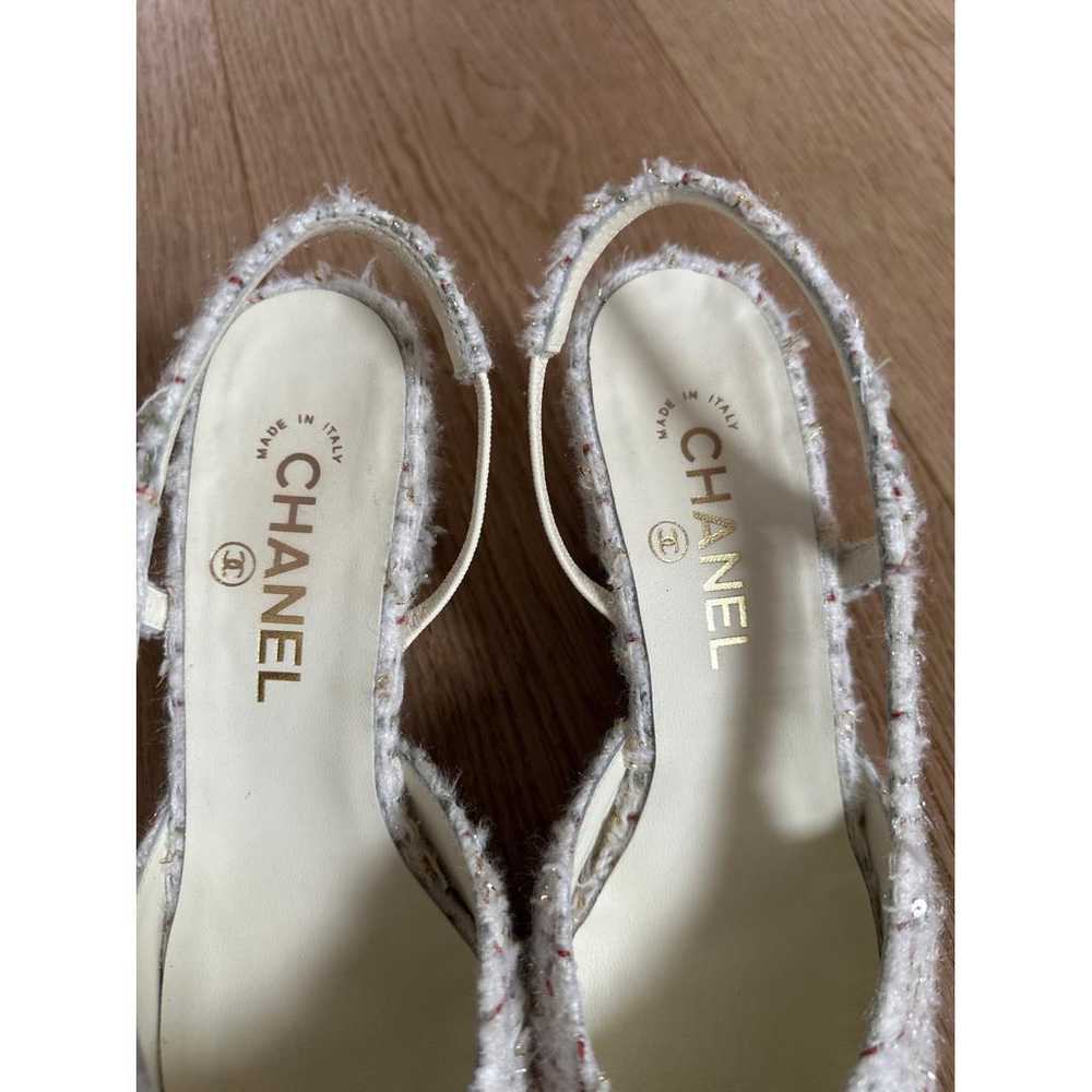 Chanel Slingback tweed sandal - image 3