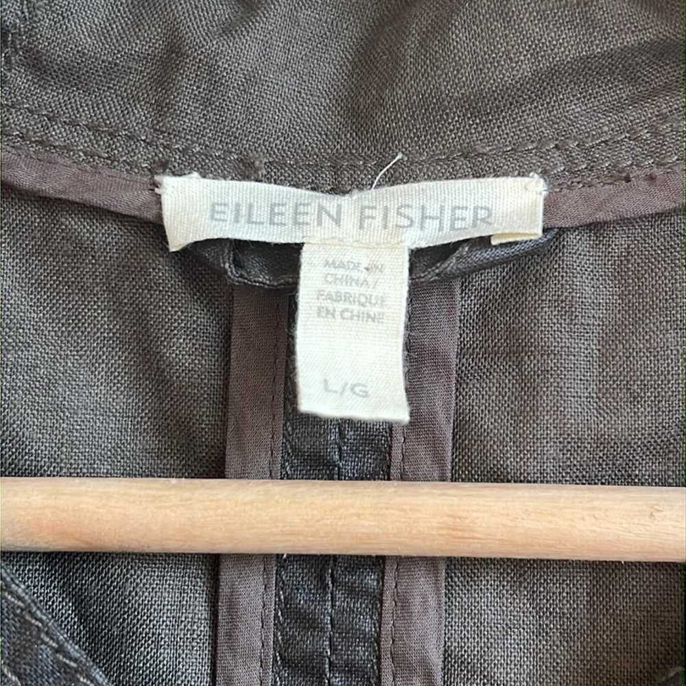 Eileen Fisher Hooded Waxed Linen Utility Jacket S… - image 5