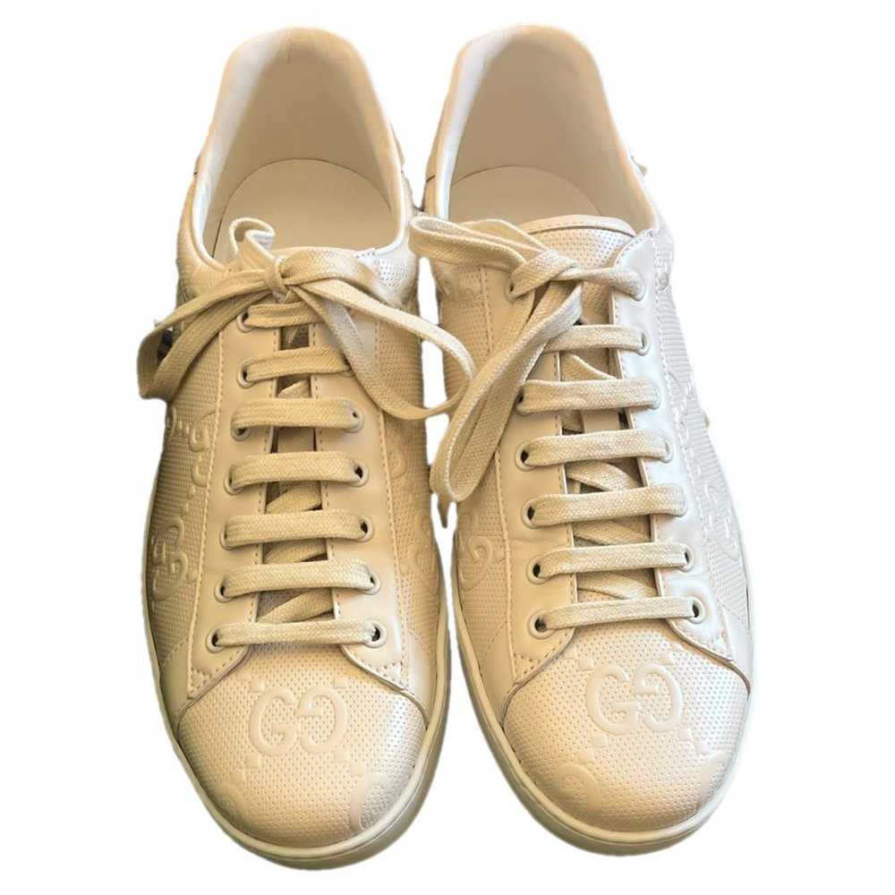 Gucci Web leather trainers - image 1