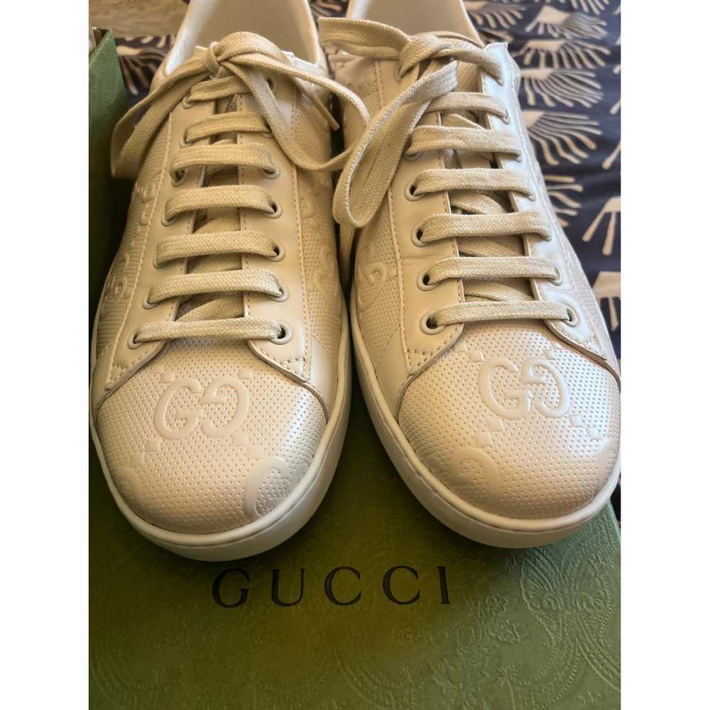 Gucci Web leather trainers - image 3