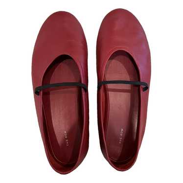 The Row Leather ballet flats