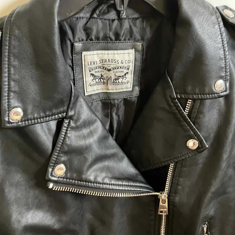Levis Leather Moto Jacket Size XL - image 2