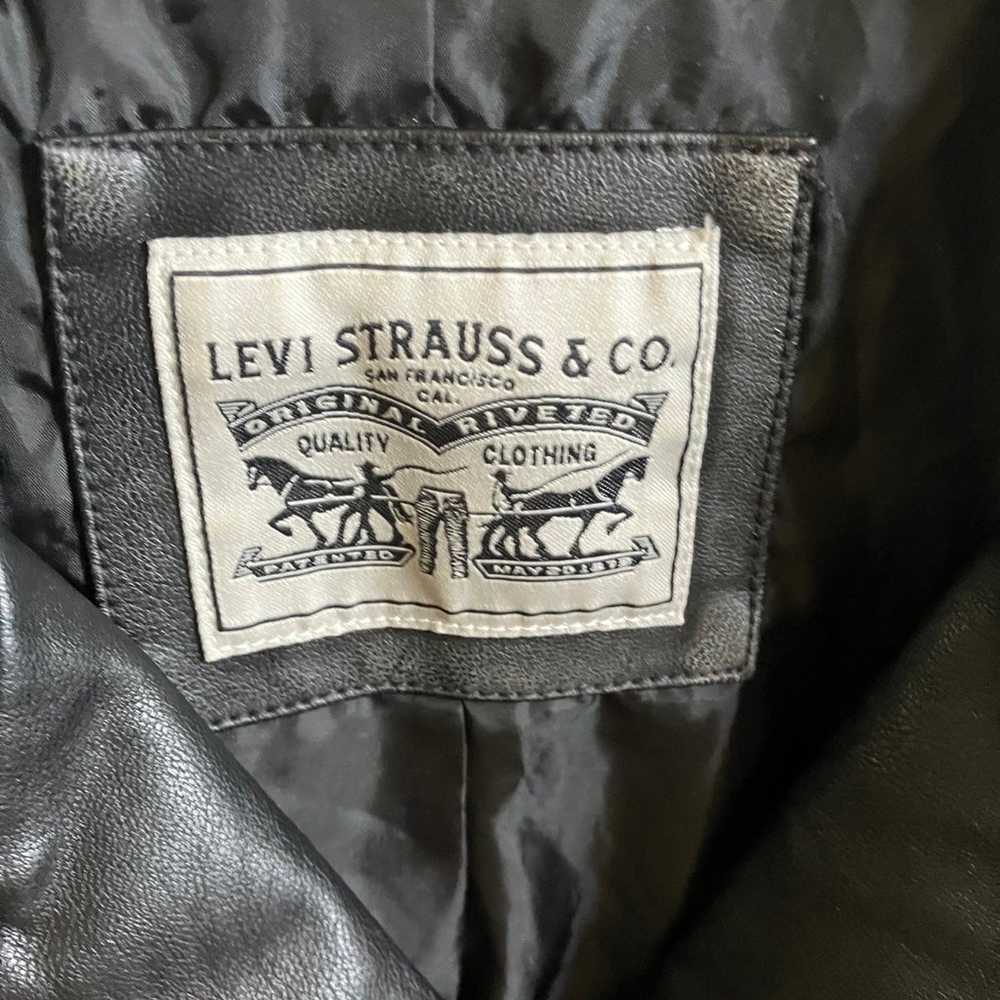 Levis Leather Moto Jacket Size XL - image 3