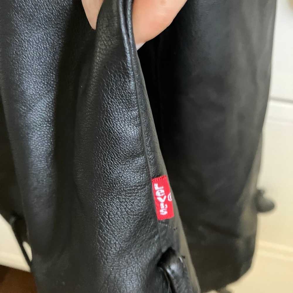 Levis Leather Moto Jacket Size XL - image 7