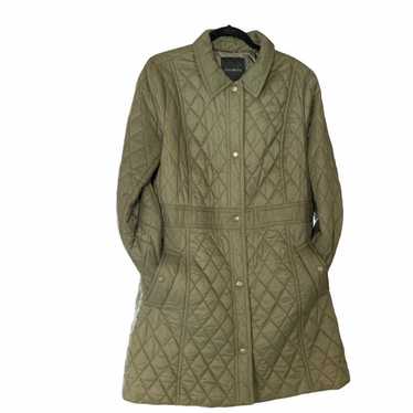 TALBOTS OLIVE GREEN QUILTED COAT