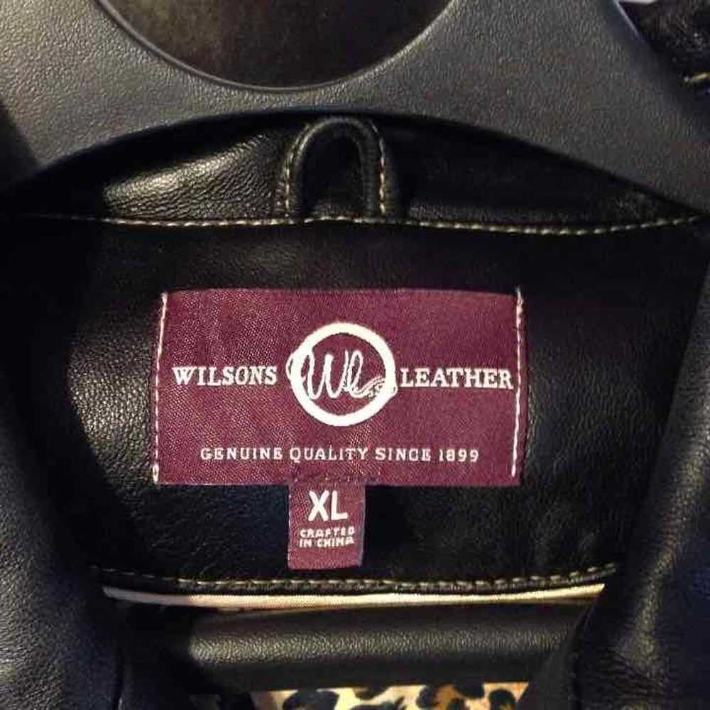 Wilson genuine black leather jacket - image 3