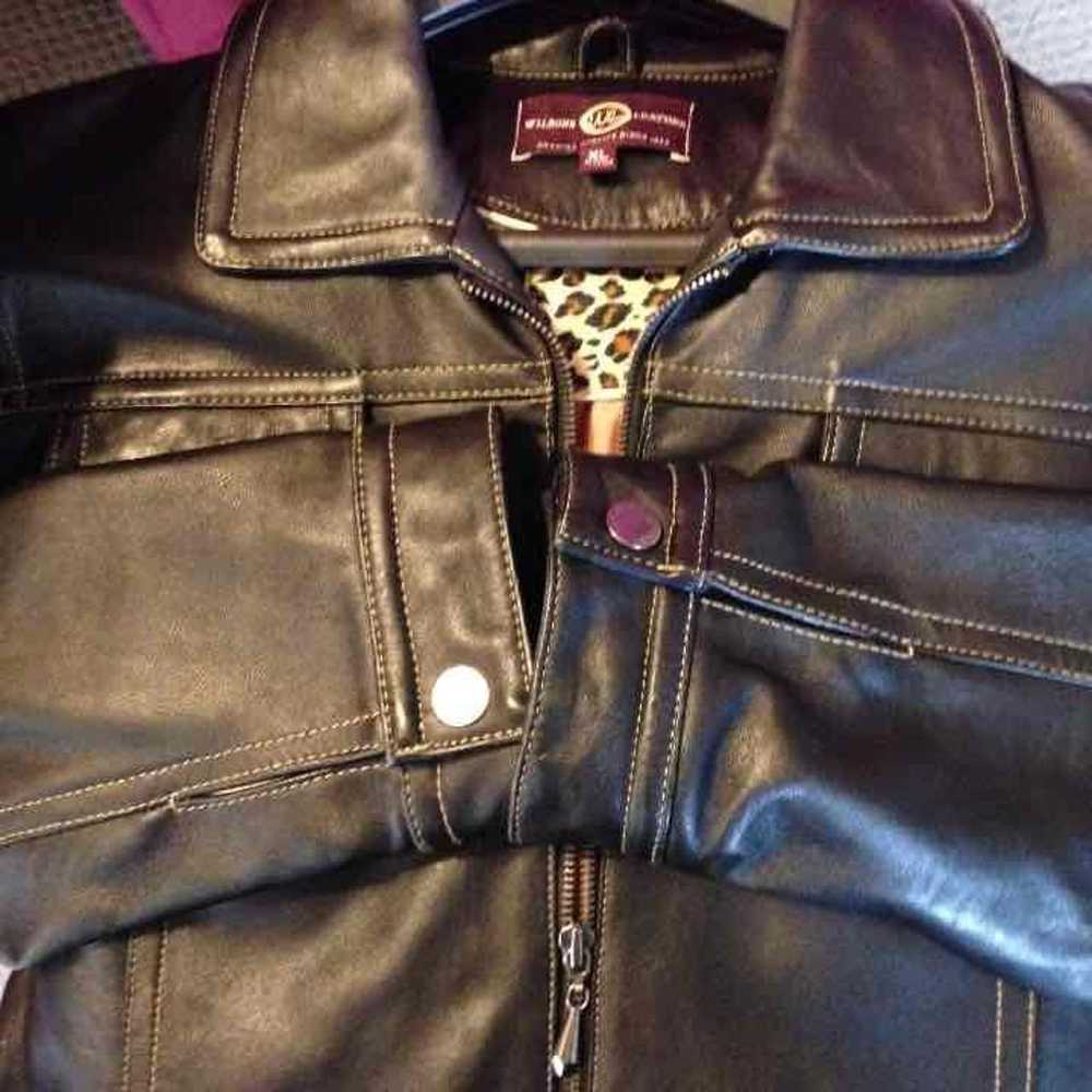 Wilson genuine black leather jacket - image 4