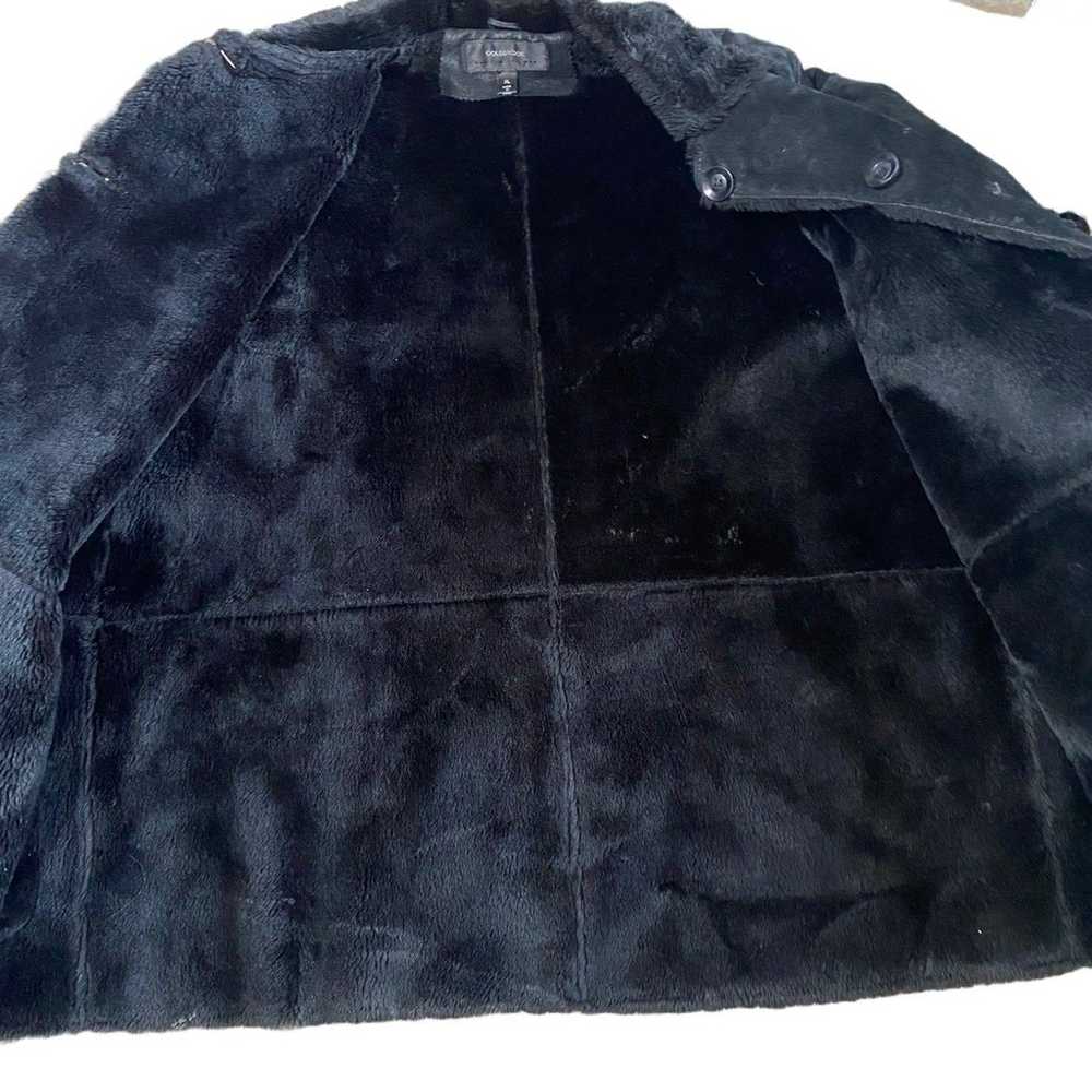 Shearling black leather jacket - image 7