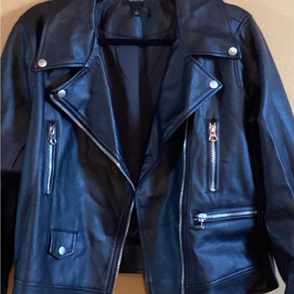 Torrid Black Faux Leather Motorcycle Jacket - image 3