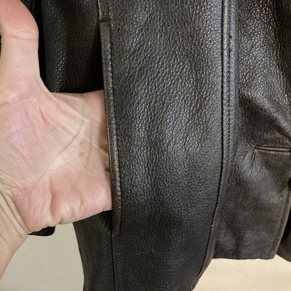 Wilsons Leather Blazer Jacket Womens XL Brown 3 B… - image 7