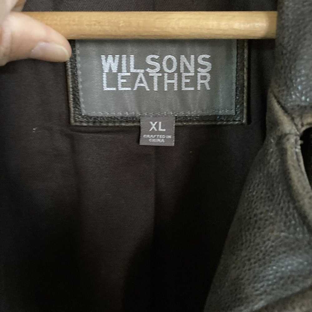 Wilsons Leather Blazer Jacket Womens XL Brown 3 B… - image 8