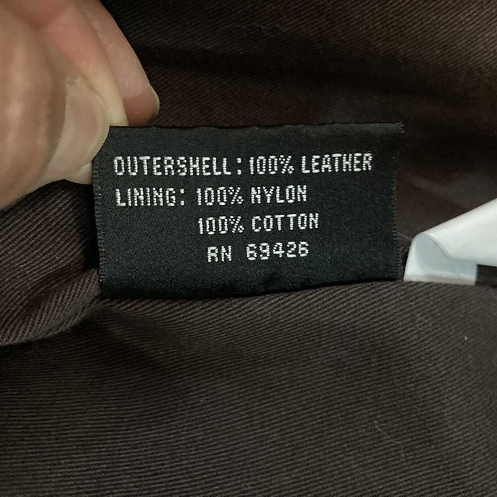 Wilsons Leather Blazer Jacket Womens XL Brown 3 B… - image 9