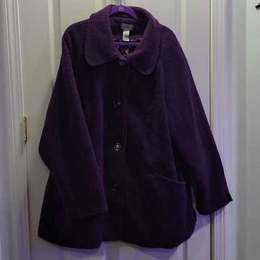 Women's Plus Size Catherines Purple Short Pea Coat