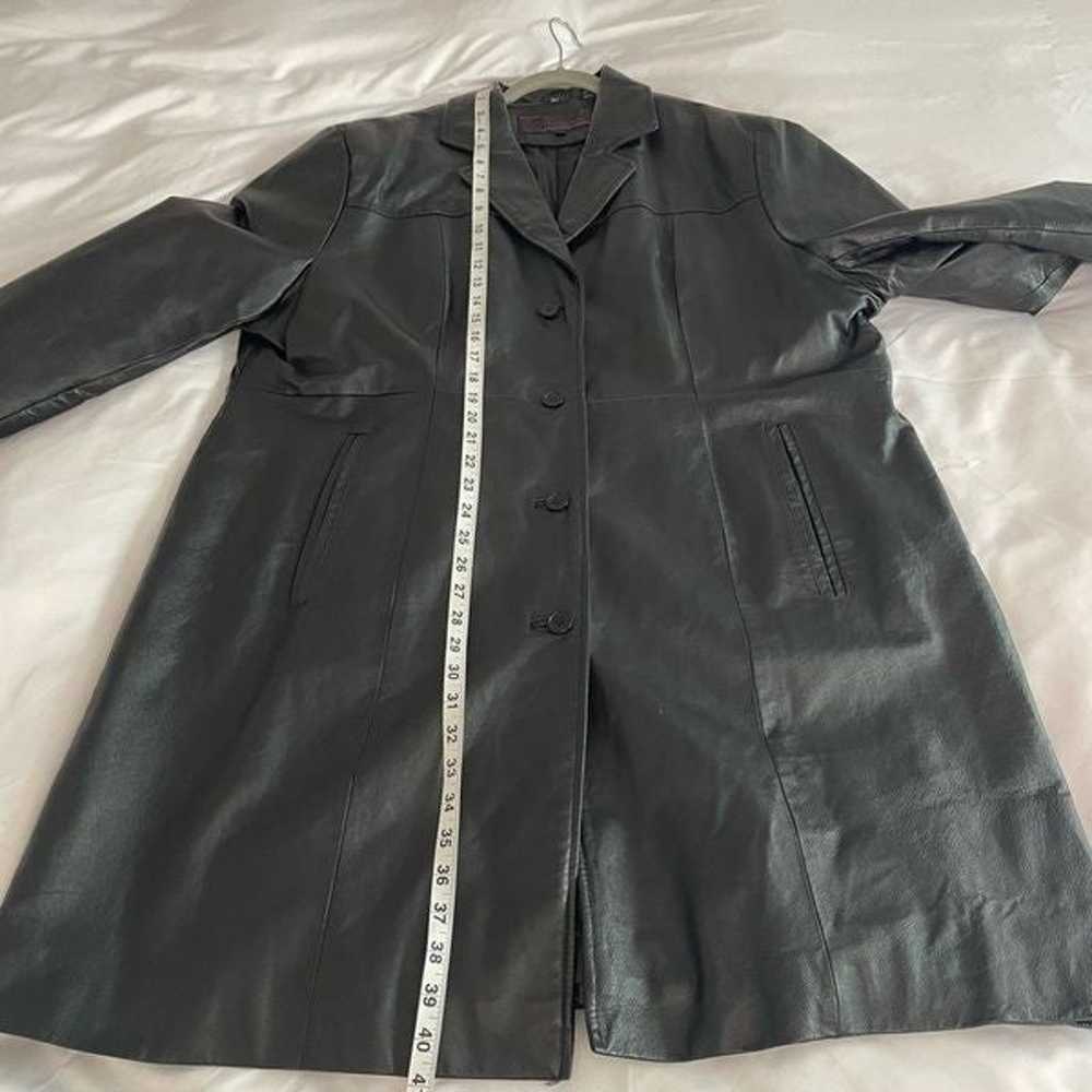 Vintage Y2K black leather plus size 2XL button tr… - image 8