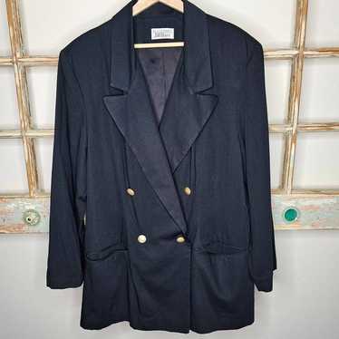 Vintage Bill Blass Black Double-Breasted Blazer w… - image 1