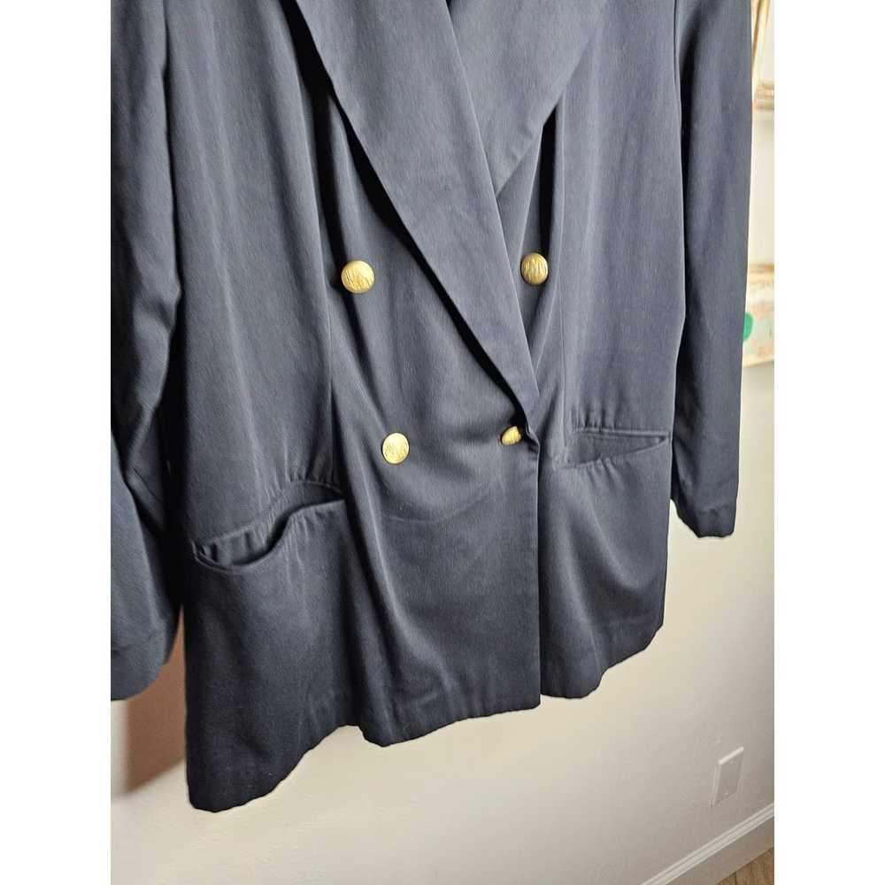 Vintage Bill Blass Black Double-Breasted Blazer w… - image 8