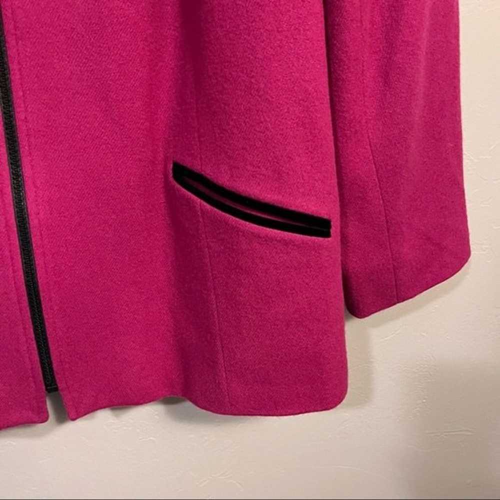 Urban Wool Pink Coat with Velvet Collar - image 3