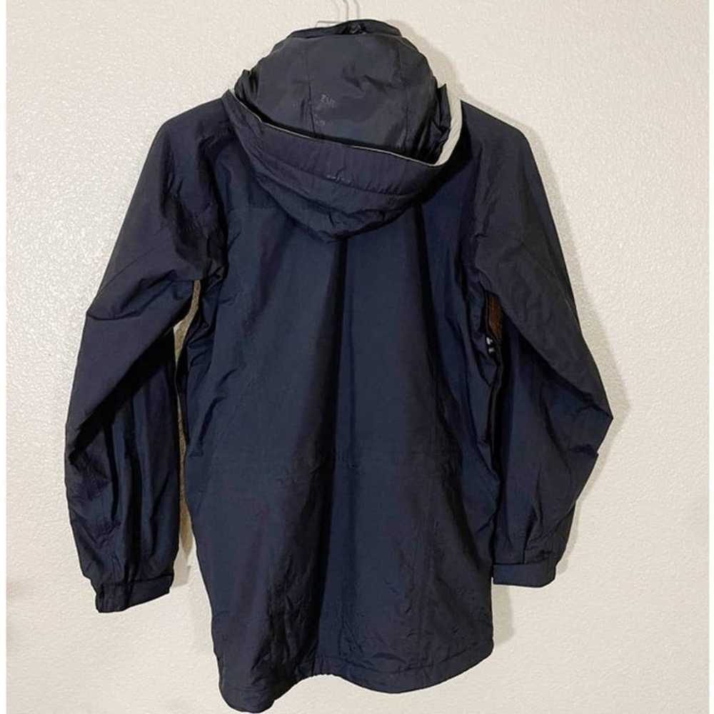 Patagonia Hooded Full Zip Rain Jacket Black and T… - image 5