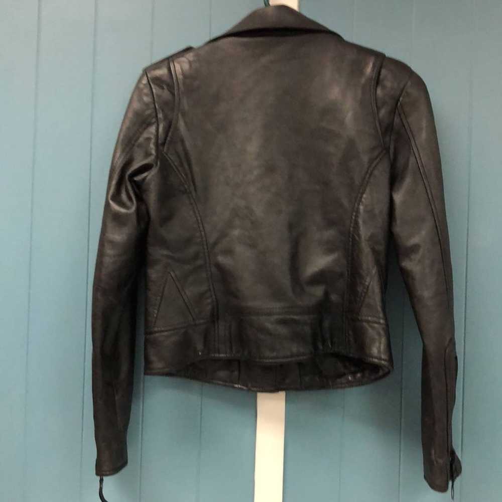 Rezrekshn by Esther Chen leather moto jacket wome… - image 6