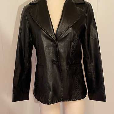 doncaster black leather jacket - image 1