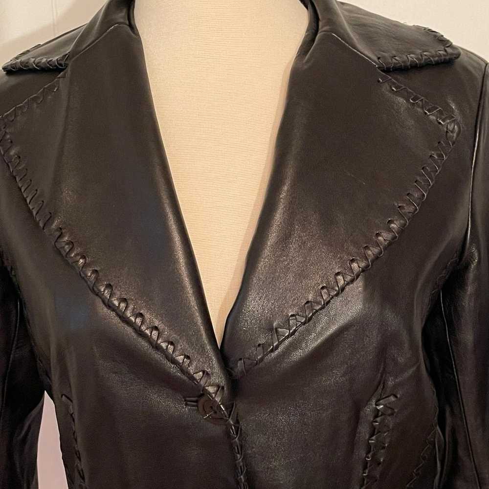 doncaster black leather jacket - image 3
